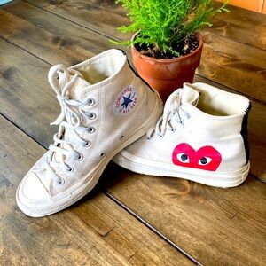 Comme des Garcons high top cream Converse